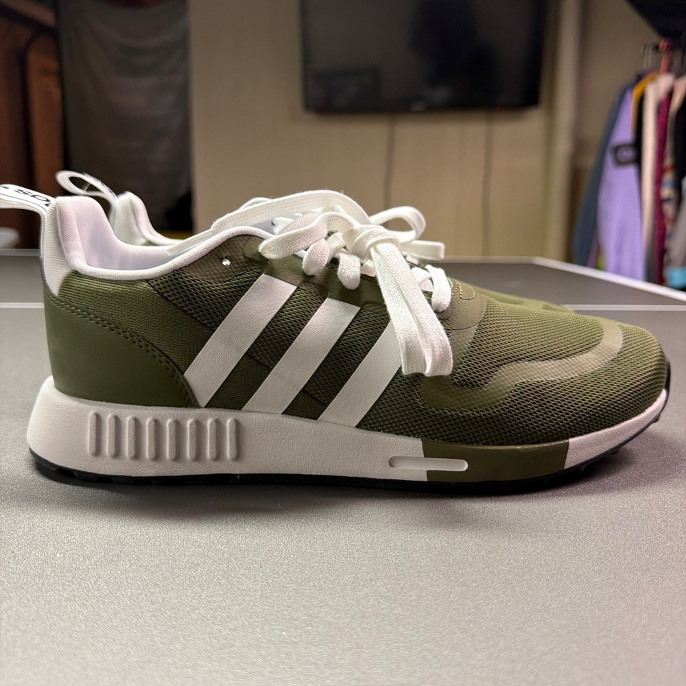 Adidas Originals Multix‎ Mens Shoes Olive Green White H04472 Sneakers size 8
